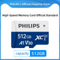 PHILIPS Memory Card 512GB 256GB 128GB 64GB 32GB U3 V30 4K Full HD Micro TF Mini SD Card TF Memory Flash Card for Phone/Computer. 
