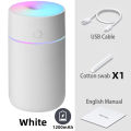 Portable Wireless Air Humidifier Diffuser USB Ultrasonic Humidifiers Home 1200mAh Battery Rechargeable humidificador Mist Maker. 