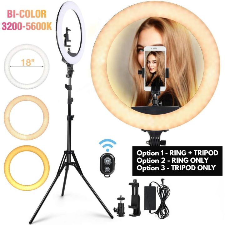 10 Inch Beauty Ring Light for Smartphones With Tripod 2CM Selfie LED Ring Light With Adjustable Phone Holder 360 Rotatable Ring LED Studio Camera