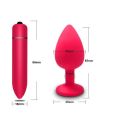 18+ Silicone Anal Plug Jewellery And Bullet Vibrator Set Adult Sex Toys. 
