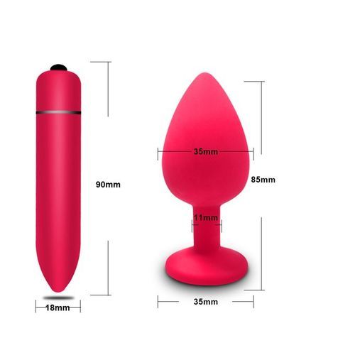 18+%20Silicone%20Anal%20Plug%20Jewellery%20And%20Bullet%20Vibrator%20Set%20Adult%20Sex%20Toys%20-%20Image%207