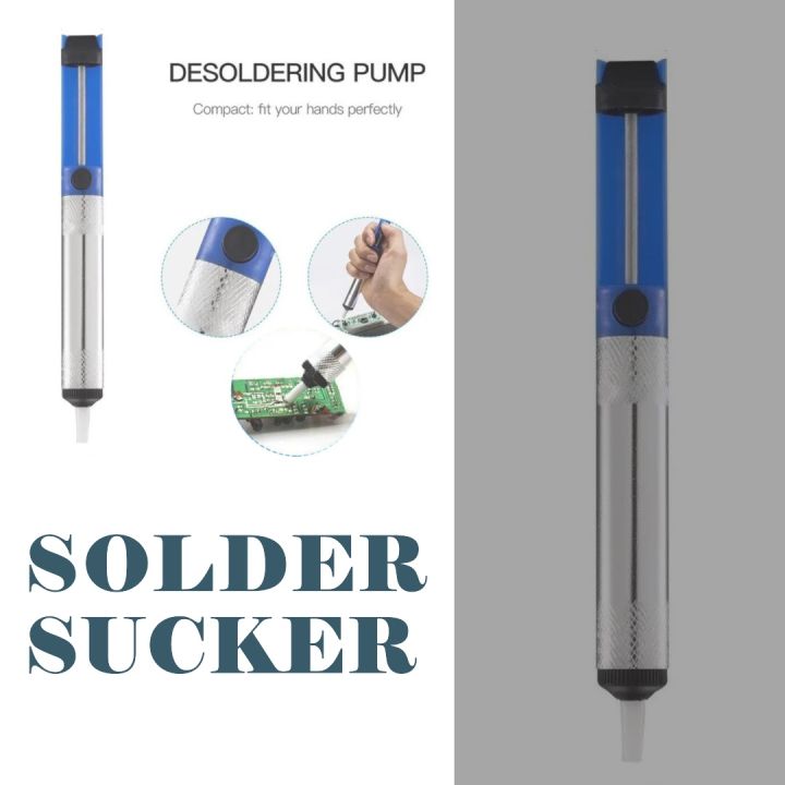 Aluminum Metal Solder Sucker Desoldering Pump Suction Tool - Precision Removal Vacuum Soldering Iron Dissolver
