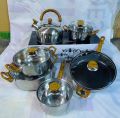 Stainless Steel 12 Pcs Cookware Set with Glass Lid. 