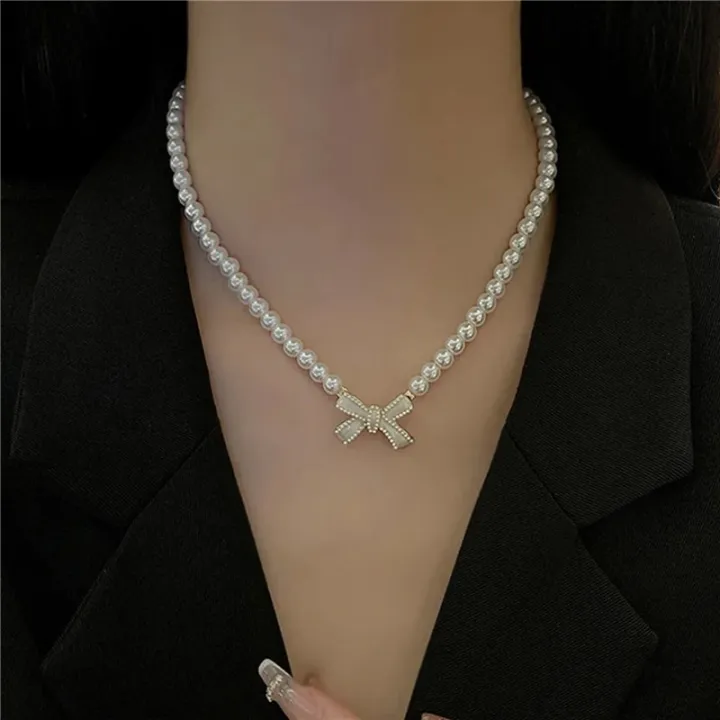 Coquette%20Aesthetic%20Pearl%20Necklace%20Korean%20Fashion%20Choker%20Planet%20Necklace%20Heart%20Pendant%20Y2k%20Accessories%20Cool%20Girl%20Hip%20Hop%20Jewelry%20-%20Image%202