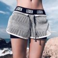 Sports Shorts for Women High-Waist Quick-Drying Breathable Double-Layer Thin Anti-Exposure Yoga Workout Slimming Shorts Summer New. 
