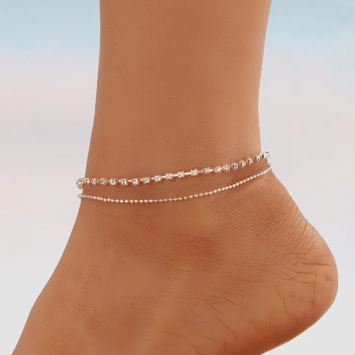 Enacolor%20%20%20Summer%20Beach%20Anklets%20Metal%20Chain%20Bead%20Chain%20Anklets%20-%20Image%207