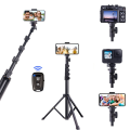 64 Inch Tripod for Cell Phone Camera, Phone Tripod with Remote and Phone Holder, Portable Tripod for Video Recording Easy Install Easy to Use. 