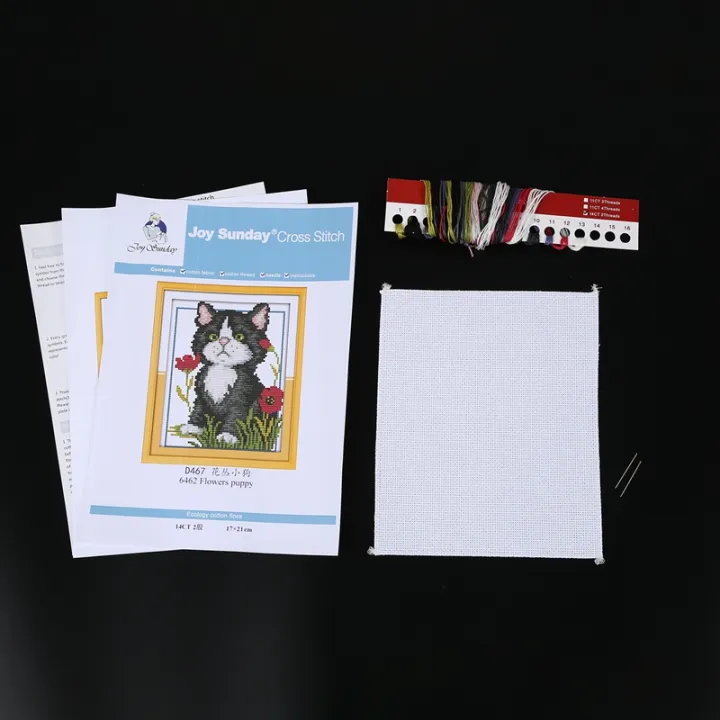 New%20Releases%20Cross%20Stitch%20Kits%20Patterns%20Embroidery%20Kit%20-%20Flowers%20Puppy%2014CT%2017%C3%9721cm%20-%20Image%205