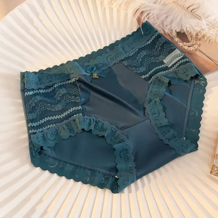 HEILOU%20Tiktok%20Same%20Style%20Silk%20Satin%20Panty%20Women%20Seamless%20Mid%20High%20Waist%20Lace%20Big%20Size%20Cotton%20Crotch%20Underwear%20-%20Image%209