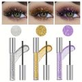 Glitter Shiny Mascara, Waterproof And Smudge Proof, Curling And Eyelashes Lengthening Makeup Tool for Music Festival. 
