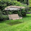 Garden Swing Chair Canopy Cover Kit Canopy 195x125x15cm Waterproof Sunproof Beige. 