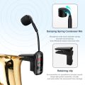 XIAOKOA UHF Wireless Instruments Microphone,Saxophone Microphone,Wireless Receiver and Transmitter,160ft Range,Plug and Play,Great for Trumpets, Clarinet, Cello. 