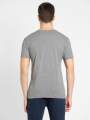 Men's Grey Melange V-neck T-shirt. 