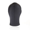 Lady Playing Adult Swim M Restraint Open Face Mask BDS Spandex Lycra Hood Mouth Eyes Headgear Horn Play Slave Toy Man. 