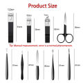Manicure Set, 9 PCS Nail Clipper Kit Slant Edge Fingernail Toenail Clippers Nail Care Tools with Leather Travel Case Ideal Gift for Men and Women. 