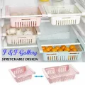 High Standard Stretchable Fridge Storage Rack, Organizer Drawer, Storage Basket. 