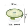 Dedicated for Heating Fruit Microwave Oven Oversized Plastic Lunch Box Fresh-Keeping Box with Lid Large Capacity round Transparent Instant Noodle Bowl. 