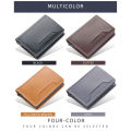 credit card holder wallet anti-theft brush retro PU leather bank document bag. 
