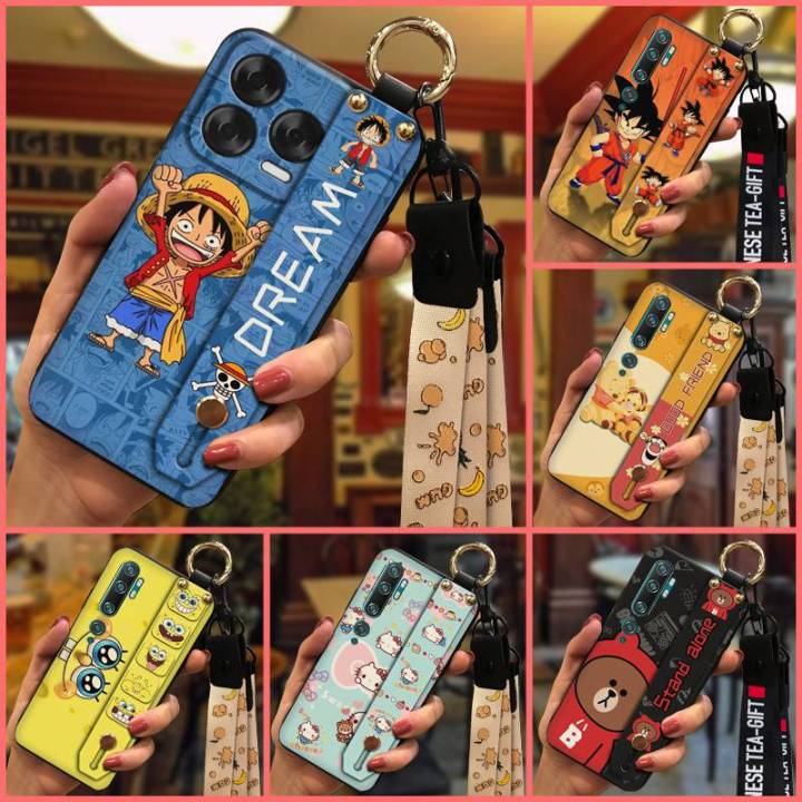 Anti-knock Wristband Phone Case For ZTE Blade V70 Vita/V70 Design protective Back Cover Kickstand ring Cute Cartoon