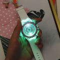 【I was hyped up】Glow-in-the-dark led Silicone Creative and Women Students Korean Version Simple Couple Jelly Watch Colorful. 