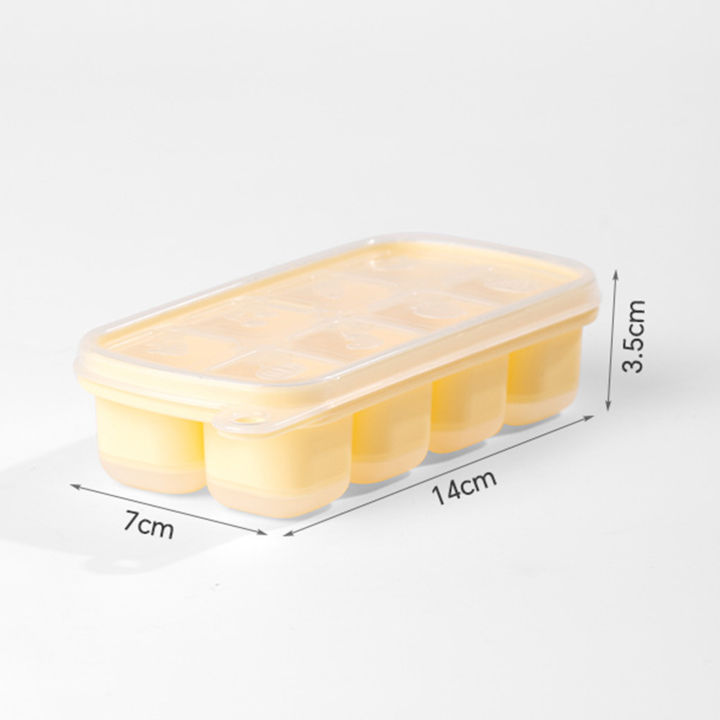 Ethereon Odor-free Ice Cube Molds Stackable Ice Tray with Lid Easy-release 8-cavity Mold for Iced Coffee Whiskey Cocktails Multi-purpose Ice Tray for Ice Tray with 8 Cavity