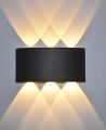 Led Wall Lamp Indoor Outdoor Waterproof Black Body. 