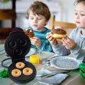 Mini Donut Maker Machine Non-stick Doughnut Device With 3 Holes Snack Desserts Maker Tool Double Sided Heating Machine For Bread. 