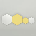 12Pcs Mirror Hexagon Removable Acrylic Wall Stickers Art DIY Home Decor Decals. 