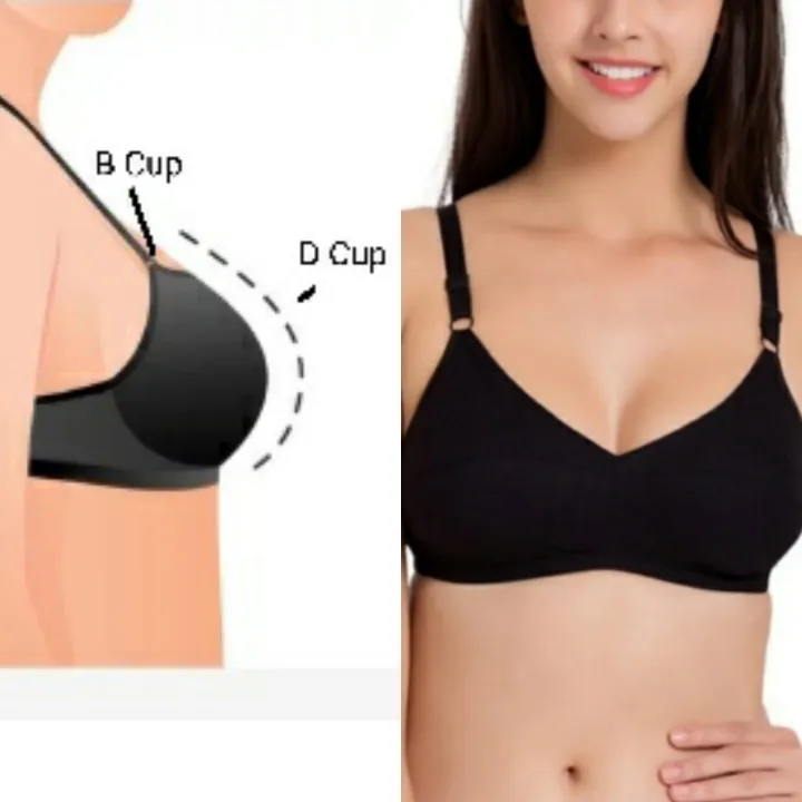 New  Black Basic Cotton Bra