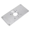 700C Aluminum Router Table Insert Plate + Tools DIY 4 Rings Screws For Woodworking Benches. 