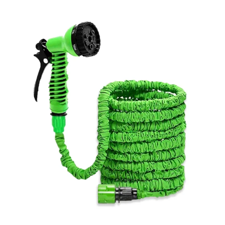 Expandable Garden Hose with 7-in-1 Spray Gun, Heavy-Duty Magic Hose Pipe with Quick Connector for Effortless Car Washing, Pet Cleaning, and Lawn & Garden Watering