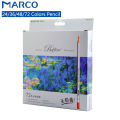 【The Quiet Page】Marco Raffine 72colors Drawing Color Pencil Fine Art Non-Toxic Lapis De Cor Professional Sketch Colored Pencils School Supplies. 