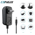 12 Volt 2A Power Adapter Supply AC to DC 2.1mm X 5.5mm Plug for LED Strip Lights CCTV Security Camera Router EU/US/UK/AU Plug. 