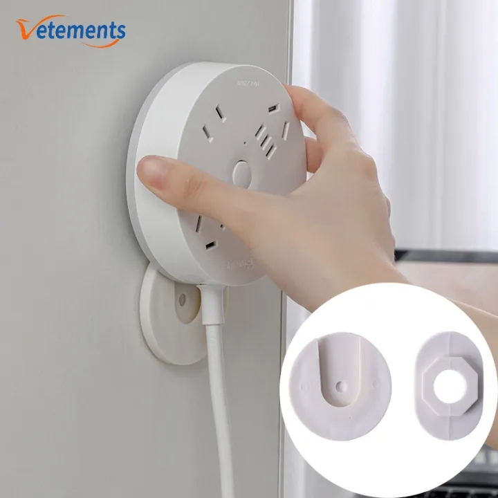 Multifunctional Snap-in Type Wall Fixed Round Router Holder/ Convenient Removable Space Saving Socket Rack/ Bedroom Remote Control Storage Bracket