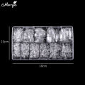 Monja 550Pcs/Box False Toe Nails Full Cover Foot Nail Tips Acrylic Clear Natural Fake Nails Uv Gel Extension Manicure Tool. 