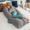 Rayyu Pregnancy Pillow, U Shaped Maternity Pillow with Removable Velvet Cover, Full Body Maternity Pillow Perfect to Cuddle (Re Washable). 
