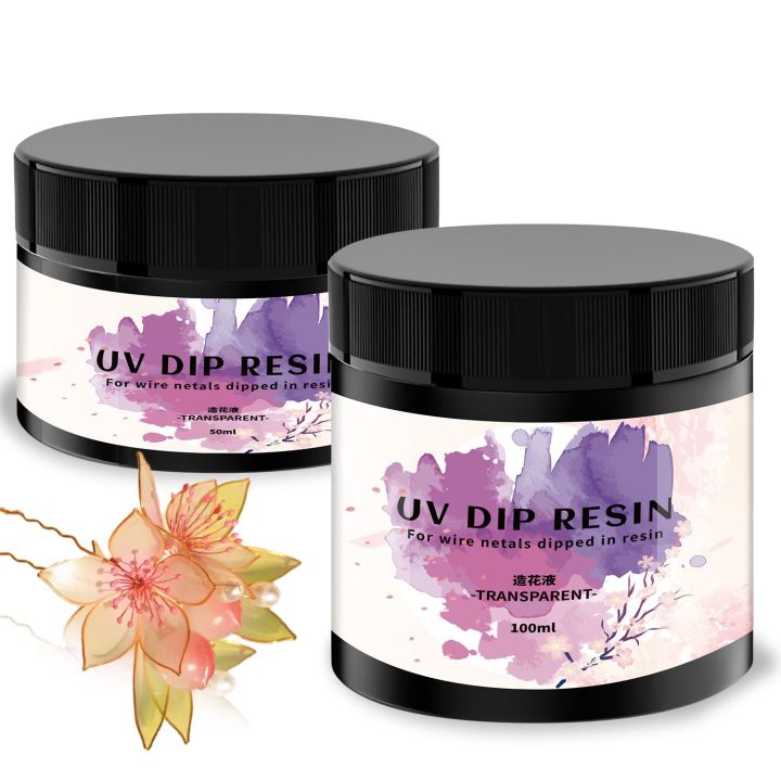 DIP Resin Glue Ultraviolet Curing Flower-Making Liquid For Wire Metals Dipped In Resin Transparent Glue Jewelry Making
