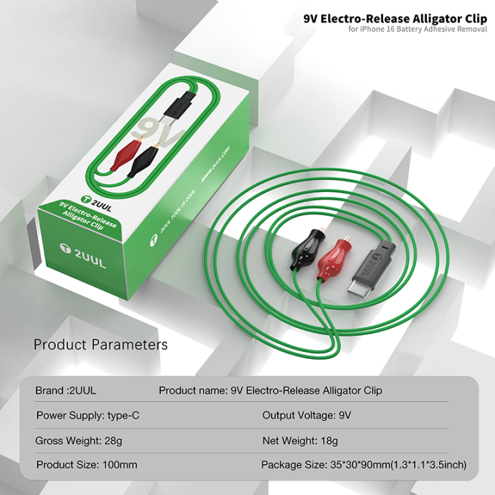 2UUL%20PW03%20Battery%20Quick%20Release%20Cable%20for%20IPhone%2016%20Battery%20Adhesive%20Removal%209V%20Alligator%20Clip%20Repair%20Clip%20Tools%20-%20Image%202