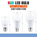 LED RGB Lamp Spotlight Bulb 220V Bombillas LED 5W 10W 15W IR Remote Control Led Bulb 2835 SMD Dimmable Magic Light Bulb 110V. 