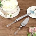 2pcs Stainless Steel Knife and Shovel Pizza Bread Knife Wedding Supplies Cake Knife Triangle Bread Shovel Baking Tools. 