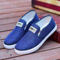 【ALLGOOD】Denim canvas shoes, men's trend running shoes, spring new casual sports shoes, men's. 