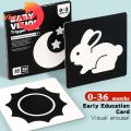 Infants Visual Stimulation Cards High Contrast Flash Cards for Newborns Visual Stimulation Brain Development for 0-3 Months Infants Black White Cards for Sensory Development Baby Black White Cards. 