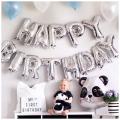Happy Birthday 13 PCS SET Letters Foil balloon 17" Banner Party Deco Alphabet Aluminium. 