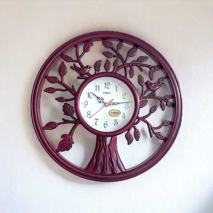 Saikon%20Quartz%20Clock%20wood%20Colour%20Analog%20Tree%20Wall%20Clock%20s-717%20Made%20In%20India%2040cm%20-%20Image%206