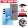 ShockProof Case for Infinix Hot 60 Pro Ceramic Tempered Glass 3 in 1 Infinix Hot 60 Hot 60i Screen Protector Camera Lens Film. 