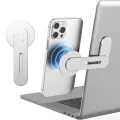 HXSJ Magnetic Phone Holder for Laptop, Adjustable Desktop Monitor Laptop Phone Side Mount,Foldable Computer Monitor Expansion Bracket. 