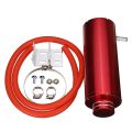 RED CYLINDER RADIATOR RESERVOIR TANK COOLANT OVERFLOW HOSE CAN RESERVE O IL. 