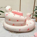 Baby Inflatable Sofa Portable Soft Baby Inflatable Seat Bunny Print for Bed for Newborn. 