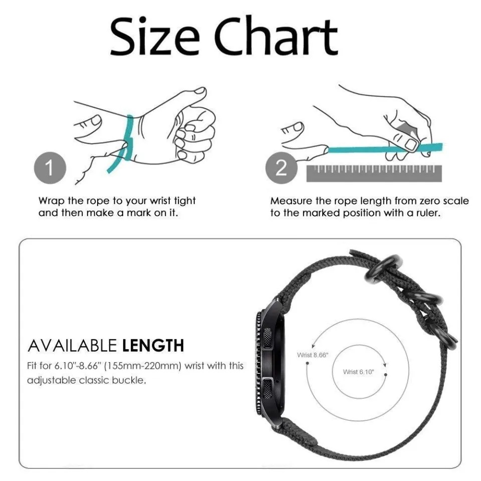 Samsung Galaxy Watch Active Gear S3 Band Size For Samsung Galaxy