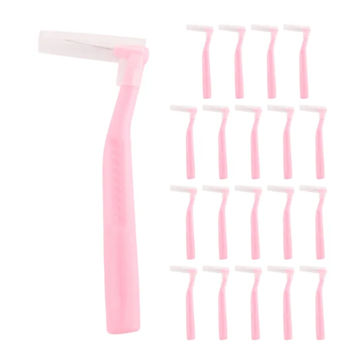 20Pcs/Box L-type 0.6MM Orthodontic Toothbrush Interdental Brush